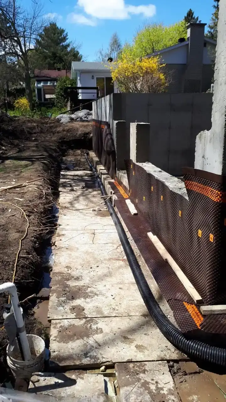 French drain project — stage 3